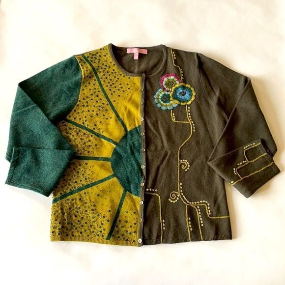 Vintage Embroidered & Beaded Cardigan, M - Picture 1 of 6